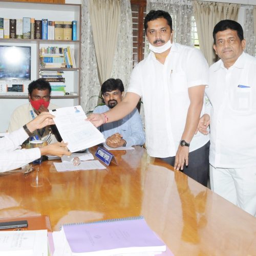 Congress youth leader R Rajendra has filed his nomination for the MLC