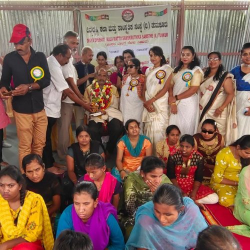 JDU president KGL Ravi 56th Birthday ceremony at blind child welfare center