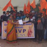 ABVP protest to demanding full-fledged classes in government first-class colleges