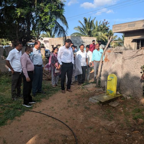 ಜಲ ಜೀವನ್ ಮಿಷನ್ ಹಾಗೂ ನರೇಗಾ ಯೋಜನೆಯ ಕಾಮಗಾರಿ: ಸಿಇಒ ಪರಿಶೀಲನೆ