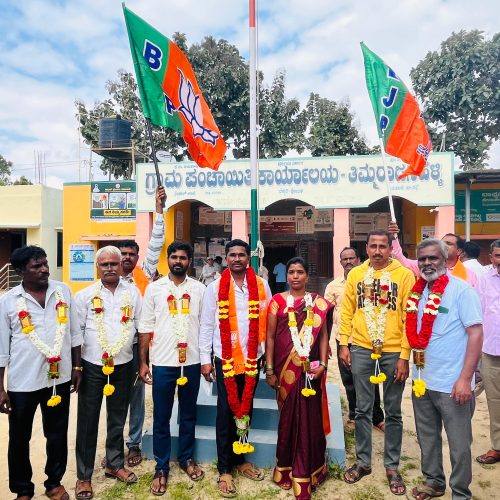 ಬೆಳ್ಳಾವಿ ಹೋಬಳಿ, ತಿಮ್ಮರಾಜನಹಳ್ಳಿ ಗ್ರಾಮ ಪಂಚಾಯಿತಿ ಅಧ್ಯಕ್ಷರಾಗಿ ಬಿಜೆಪಿ ಬೆಂಬಲಿತ ಓಂಕಾರಸ್ವಾಮಿ ಆಯ್ಕೆ